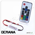 Kontroler 12V DC Sterownik mini SLIM FLAT RGB radiowy z pilotem 17 przycisków 1