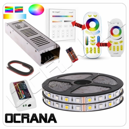 12m Zestaw oświetlenia RGB-W strefowy 720 punktów LED o gęstości 60 led/m