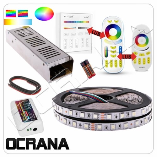 13m Zestaw oświetlenia RGB strefowy 780 punktów LED o gęstości 60 led/m