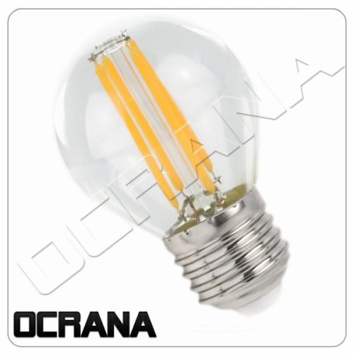 Żarówka LED E27 230V ciepła biel 4W szklana