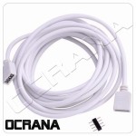 Przedłużacz 5m RGB 4PIN biały