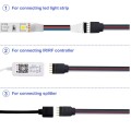 Konektor RGBW 10/12mm złącze krótkie 5 pin męskie - przewód - 5-pkt złącze konektor przedłużacz RGBW (PLAS klips Click!) 4