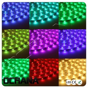 Taśma LED 24V RGBWW Wielokolorowa na przemian z BIAŁĄ (5 PIN) 60 x LED SMD5050