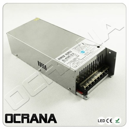 400 WAT Zasilacz 12V DC 33,3A modułowy  z WENTYLATOREM